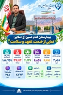 ارائه بیش از 6 هزار خدمت به بیماران بستری در بیمارستان امام حسین(ع) ملایر طی شش‌ماهه نخست سال